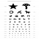 Набор таблиц для определения остроты зрения (5шт.) 