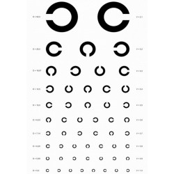 Таблица Сивцева (буквы), таблица Головина (кольца Ландольта), Тип - Ш